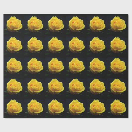 イエローローズバレンタインデラッピング紙 ラッピングペーパー (フラット)