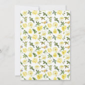 イエローローズバースデーパーティーの招待状 招待状 (裏面)