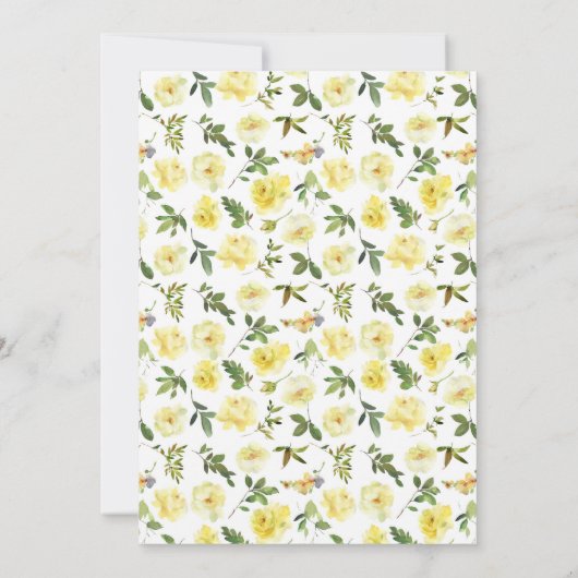 イエローローズバースデーパーティーの招待状 招待状 (裏面)