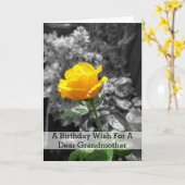 イエローローズパーソナライズされた祖母誕生日カード カード (黄色い花)