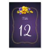 イエローローズパープルバイオリッツ金ゴールドフレーム テーブルナンバー (裏面)