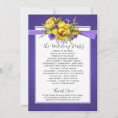 イエローローズパープルヴィオレット結婚式 プログラム (裏面)