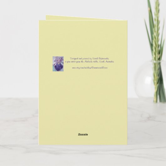 イエローローズビーザピース感動的引用文カード カード (裏面)