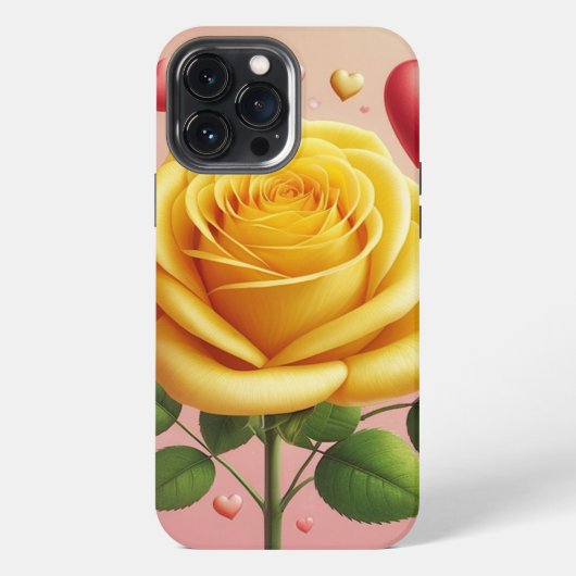 イエローローズフォンケース iPhoneケース (裏面)