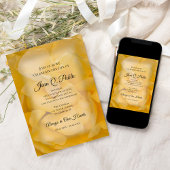 イエローローズフラワーお祝いメモリアル 招待状