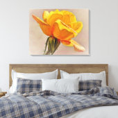 イエローローズフラワーアートキャンバスプリント キャンバスプリント (インサイチュ (寝室))