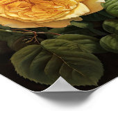 イエローローズフラワーアートプリントポスター ポスター (角)