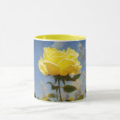 イエローローズフラワーアートマグカップ マグカップ (中央)