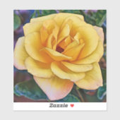 イエローローズフラワーアート大ステッカー シール (シート)