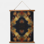 イエローローズフラワーズ抽象芸術自然アート 吊り下げ型タペストリー (正面)