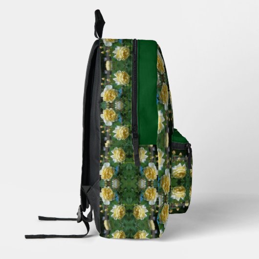 イエローローズフラワーズ鏡 パーソナライズされた プリントバックパック (左)