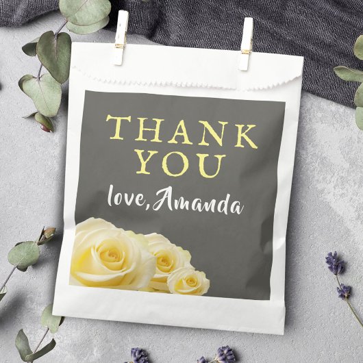 イエローローズフラワーフローラ80誕生日 フェイバーバッグ