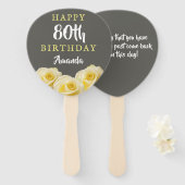 イエローローズフラワーフローラ80thバースデーパーティー ハンドファン (正面&裏面)