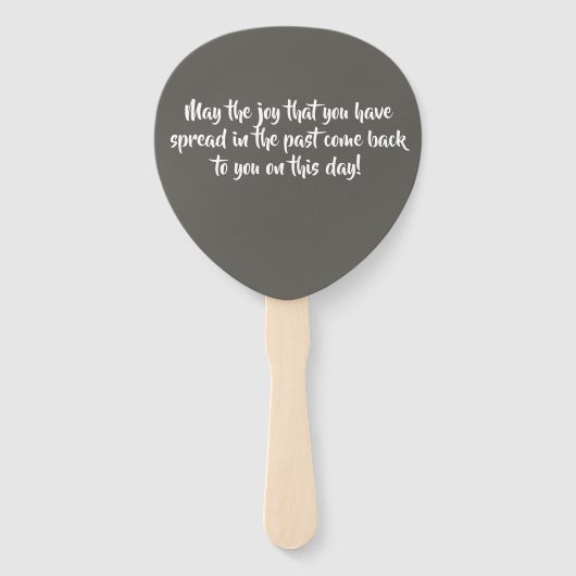 イエローローズフラワーフローラ80thバースデーパーティー ハンドファン (裏面)