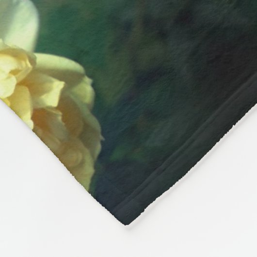 イエローローズフラワーペア抽象芸術 フリースブランケット (角)