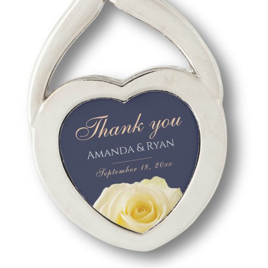 イエローローズフラワー結婚フローラサンキュー キーホルダー