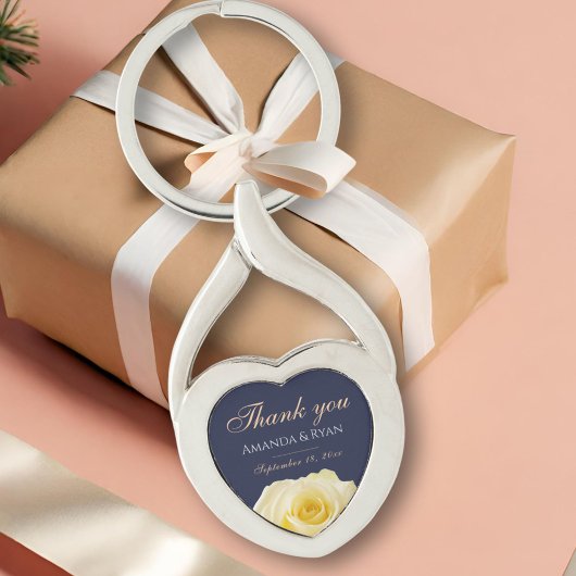 イエローローズフラワー結婚フローラサンキュー キーホルダー