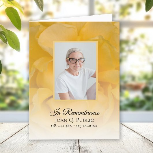 イエローローズフラワー花びら葬儀悔やみや弔慰 サンキューカード