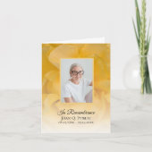 イエローローズフラワー花びら葬儀悔やみや弔慰 サンキューカード (正面)