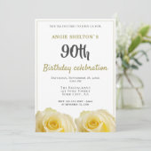 イエローローズフラワー90thバースデーパーティー 招待状 (スタンド正面)