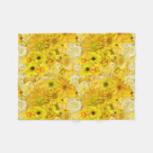 イエローローズフレンドシップブーケジェルベラデイジー フリースブランケット (正面(横))