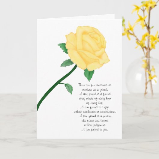 イエローローズフレンド誕生日カード カード (黄色い花)