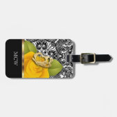 イエローローズフローラデザイン |モノグラム ラゲッジタグ (正面横)