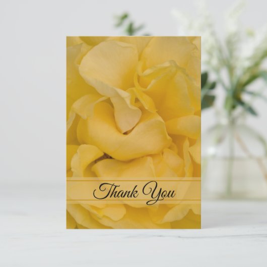 イエローローズフローラフラットサンキューノート 招待状 (スタンド正面)