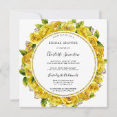 イエローローズフローラブライダルシャワー広場 招待状 (正面)
