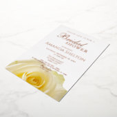 イエローローズフローラブライダルシャワー金ゴールドバラ 箔招待状 (回転した状態)