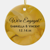 イエローローズフローラ婚約 セラミックオーナメント (正面)