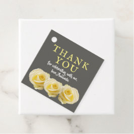 イエローローズフローラ誕生日ありがとう写真 フェイバータグ