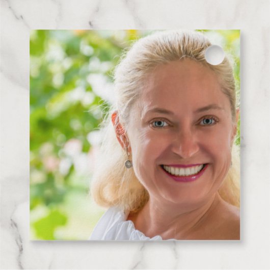 イエローローズフローラ誕生日ありがとう写真 フェイバータグ (裏面)