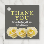 イエローローズフローラ誕生日ありがとう写真 フェイバータグ (正面)