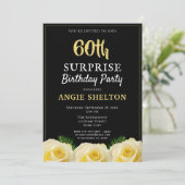 イエローローズフローラ60thサプライズ誕生日パーティー 招待状 (スタンド正面)
