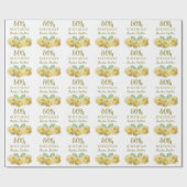 イエローローズフローラ80thバースデーパーティー ラッピングペーパー (フラット)