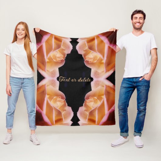 イエローローズブドティンテッドパーソナライズされた抽象芸術 フリースブランケット (インサイチュ)