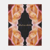 イエローローズブドティンテッドパーソナライズされた抽象芸術 フリースブランケット (正面)