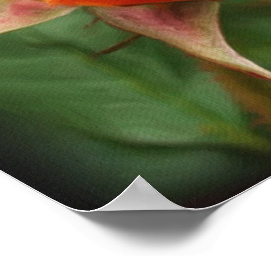 イエローローズブドフラワーアートフォト絵画ズ ポスター (角)