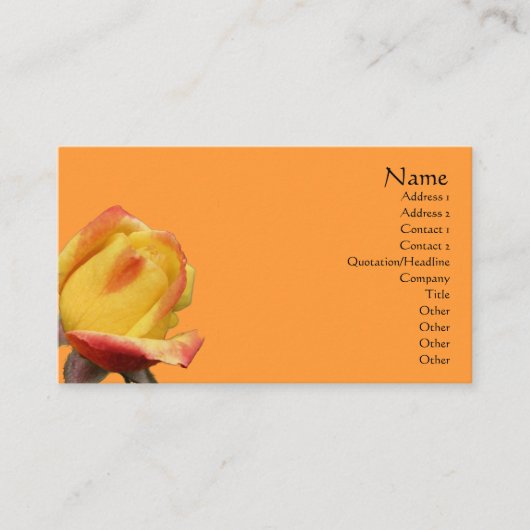 イエローローズブドフラワー名刺 名刺 (正面)