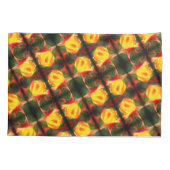 イエローローズブド抽象芸術フラワーアート絵画ズ 枕カバー (裏面)