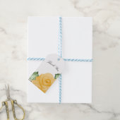 イエローローズブライダルシャワーエレガントな結婚式の好意 ギフトタグ (より糸付き)