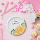 イエローローズブライダルシャワーエレガントパーティー結婚ズ ペーパープレート (パーティー)