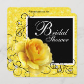 イエローローズブライダルシャワー 招待状 (正面/裏面)