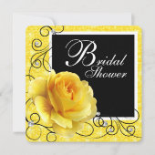 イエローローズブライダルシャワー 招待状 (正面)