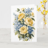 イエローローズブルーメ忘れノート誕生日 カード (黄色い花)