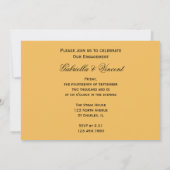 イエローローズホワイトパール婚約パーティ 招待状 (裏面)