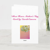 イエローローズマザーズデイカード カード (裏面)