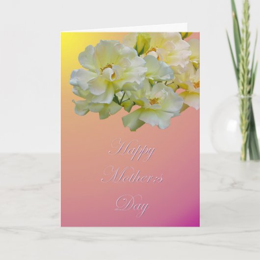 イエローローズマザーズデイカード カード (正面)