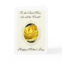 イエローローズマザーズデイカード